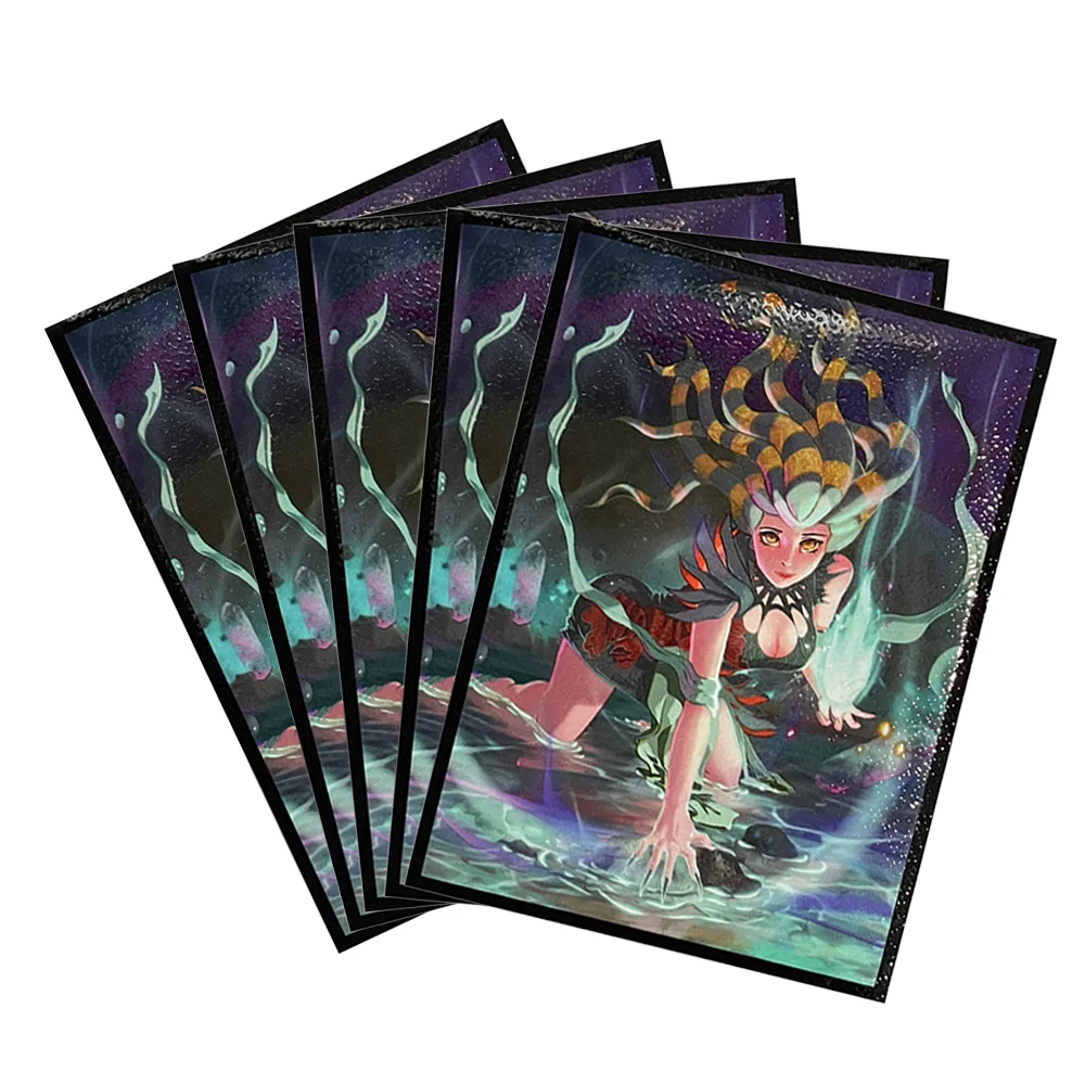 50PCS 66*91mm Anime Card Sleeves Trading Card Protector Compatible with MGT/PTCG Top Loading Card Protector Best Gift