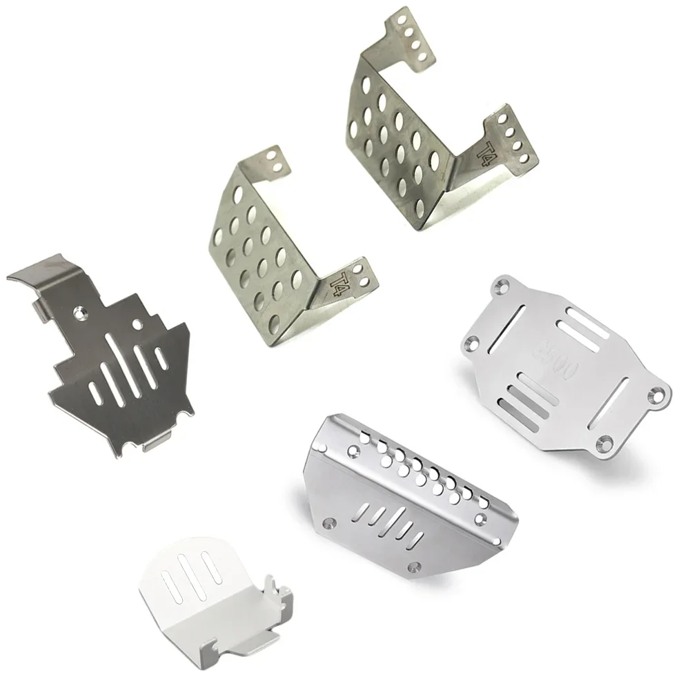 AXSPEED Metal Anti-skid Plate Chassis Armor Protector Radiator Grille for 1/10 RC Crawler Car TRX4 Decoration Parts