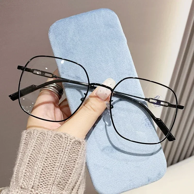 Outdoor Color Changing Sunglasses Ladies Intelligent Photochromic Minus Diopter Glasses Trendy Myopia Prescription Eyeglasses