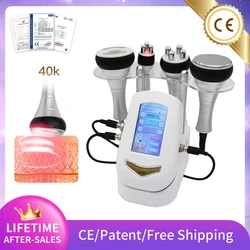 Machine RF multipolaire amincissante pour le corps, outil de soins de la peau à usage domestique, cavitation ultrasonique, rajeunissement de la peau sous vide, anti-rides, 3/4 en 1