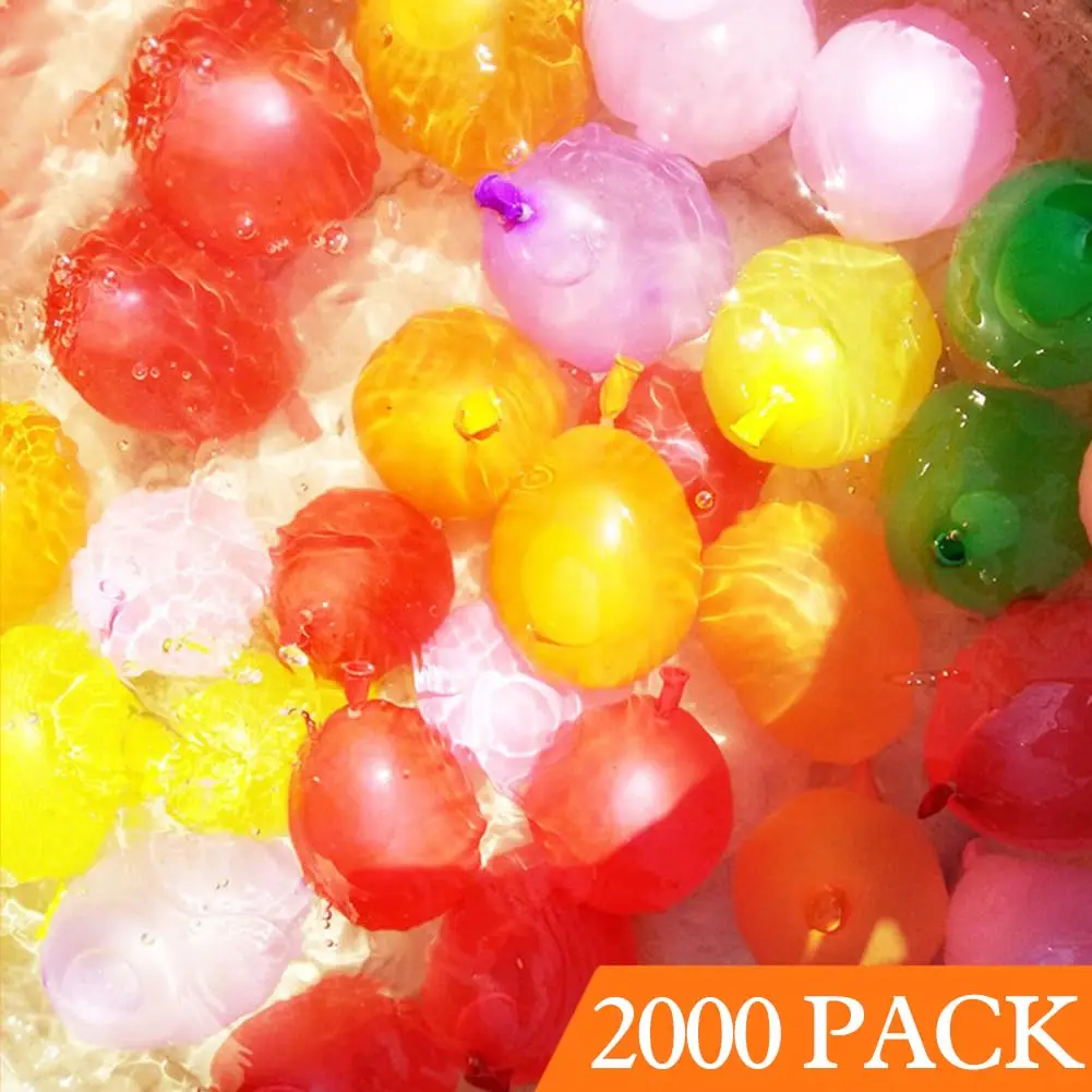 2000er-Pack Wasserballons mit Nachfüllsets, Latex-Wasserbombenballons Kampfspiele – Sommerspaß für Kinder und Erwachsene