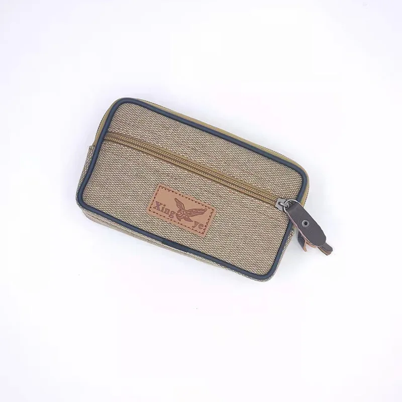 ベルトを着用する男性用の耐摩耗性キャンバスウエストバッグ、横型および縦型のウエスト掛け財布、屋外作業用ウエストバッグ