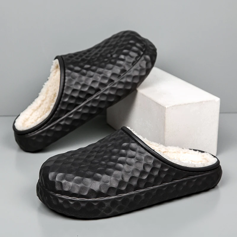 

Unisex Winter Men Slippers Warm Indoor Plush Men Shoes Casual Flat Light Soft Walking Couple Slippers Women Slippers