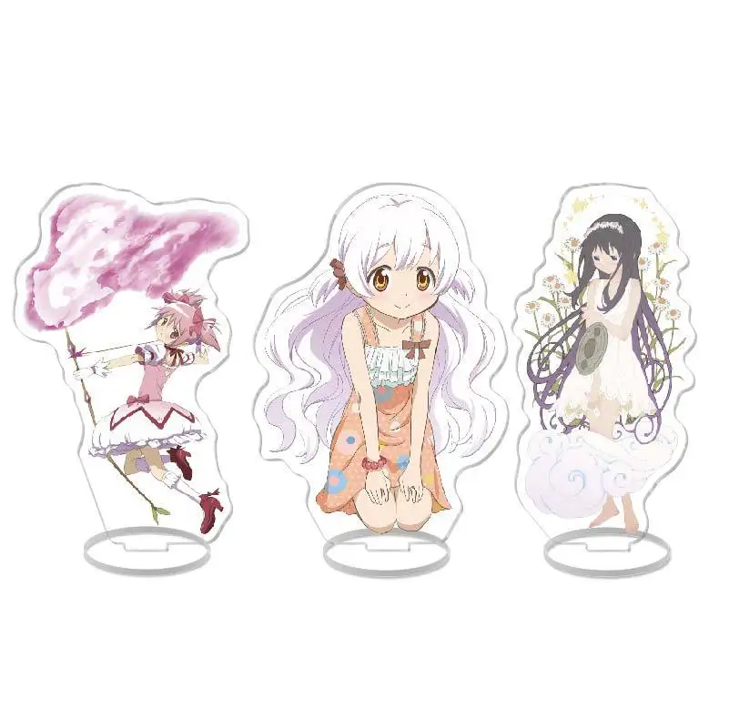 Hot Anime Acrylic Standing Plate Kaname Madoka Akemi Homura Miki Sayaka Animation Derivatives High Aesthetic Desktop Ornaments