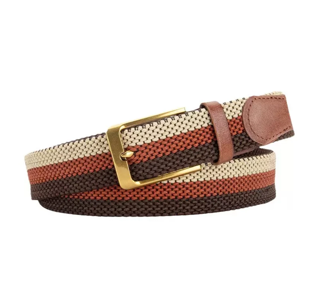 

Luxury leather canvas belt for couples, high-end leather belt for men, fashionable and literary, belt for men and women