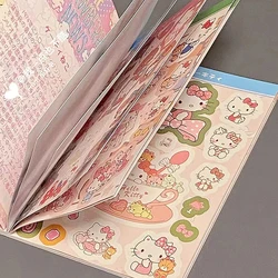 450pcs/book Sanrio Stickers Hello Kitty Cinnamoroll Kuromi Sticker DIY Hand Account Laptop Stationery Decals Kids Toys