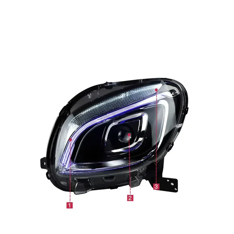Car Lights for Smart W453 Headlight Projector Lens 2014 Dynamic Signal Head Lamp LED Headlights Drl Automotive