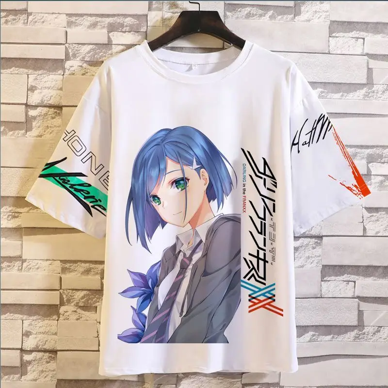 Anime Game Darling National Team 02 Short Sleeve T-Shirt Unisex  Merchandise Collaboration Youth Loose Fit Summer Clothing