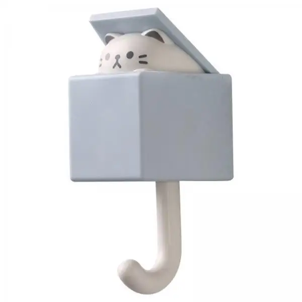 Decorative Cartoon Animal Sticky Wall Hooks ABS Plastic Key Holder Easy Install for Wardrobe Entryway Office Kids Room
