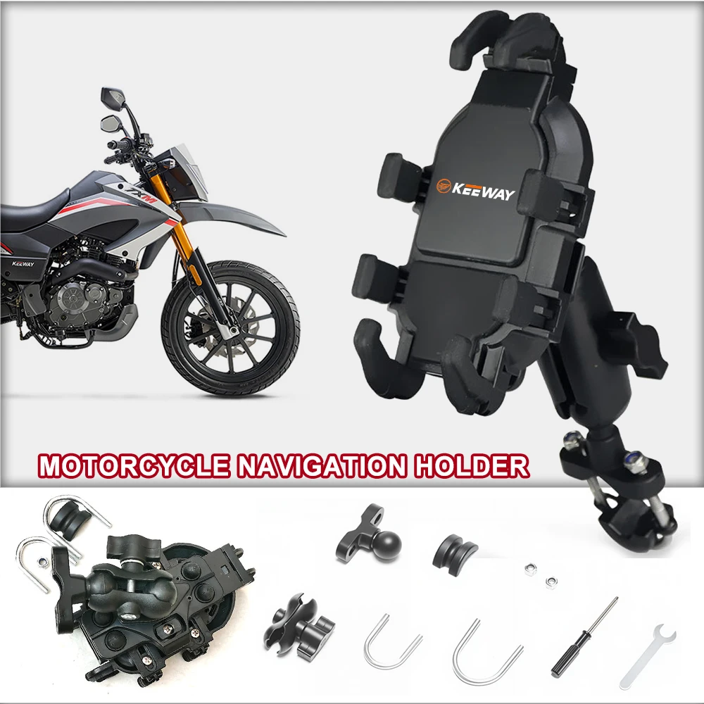 Upgrade Phone Holder Motorcycle 360° Adjustable Stand Shockproof For Keeway K-Light RKR RKV RKF Hurricane Vieste 300 Cityblade