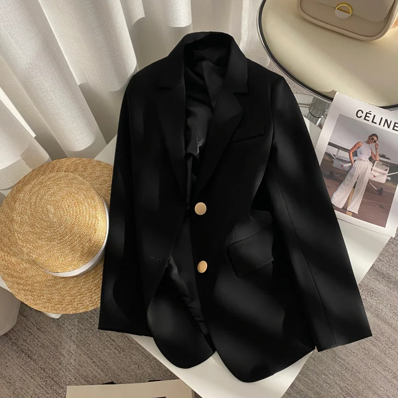 2026 Spring Fashion New Women's Elegant Suit Jacket Loose  Casual Style Commute Long Sleeve Office Blazer Women Top