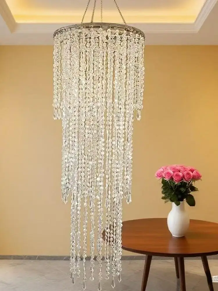 

Wedding Stage Hall Ceremony Decorative Pendant Wedding Venue Ceiling Layout Props Luxury Bead Curtain Arch Hanging Ornament10pcs
