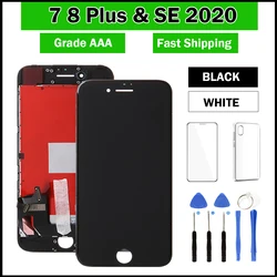 Display For iPhone 7 8 Plus SE 2020 SE2 LCD Screen Replacement Touch Digitizer Assembly Front Glass Pantalla+Tools+TPU Cover