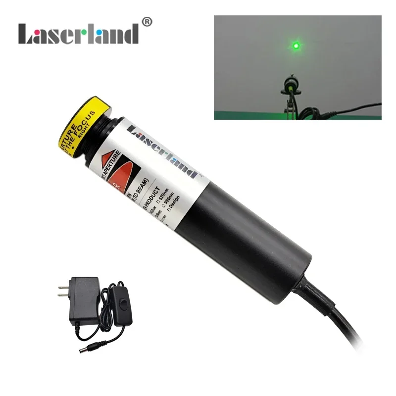 Imagem -03 - Localizador de Diodo de Módulo de Ponto Verde Focalizável 532nm para Túnel de Vórtice a Laser de Casa Assombrada de Halloween 18 mm