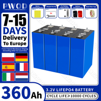 3.2V PWOD Lifepo4 Battery 360AH Grade A DIY 12V 24V 48V Lithium iron phosphate Cell For Camping EV RV Golf Cart EU Stock