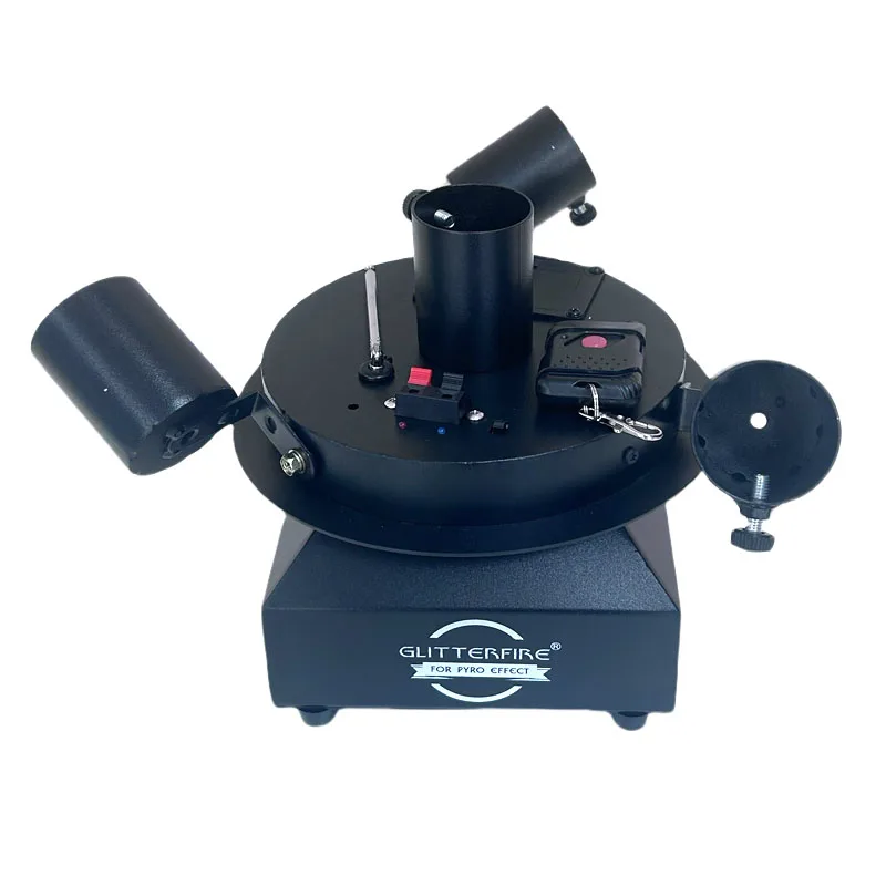 Cold Spark Fountain Stage Effect Machine, 4 Head, Gire 360 Graus de Rotação