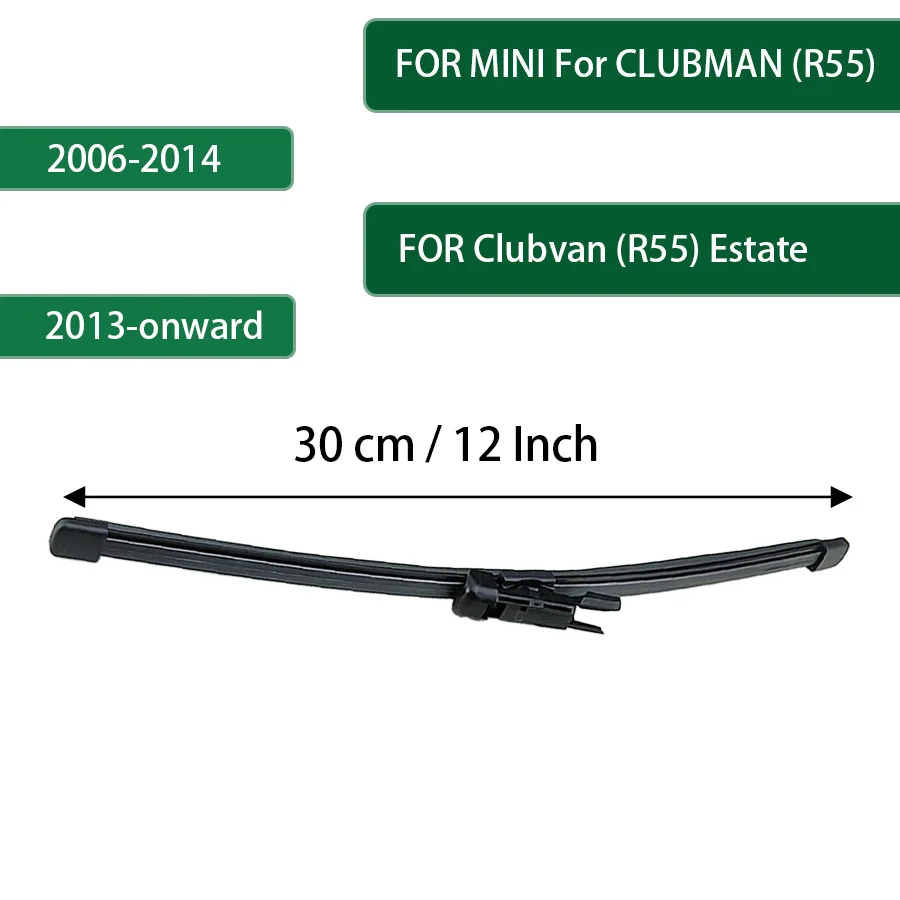 Left Rear Wiper For MINI CLUBMAN (R55) 2006-2014 FOR Clubvan (R55) 2013-onward Rear Blade Arm Set Rear Window Windshield
