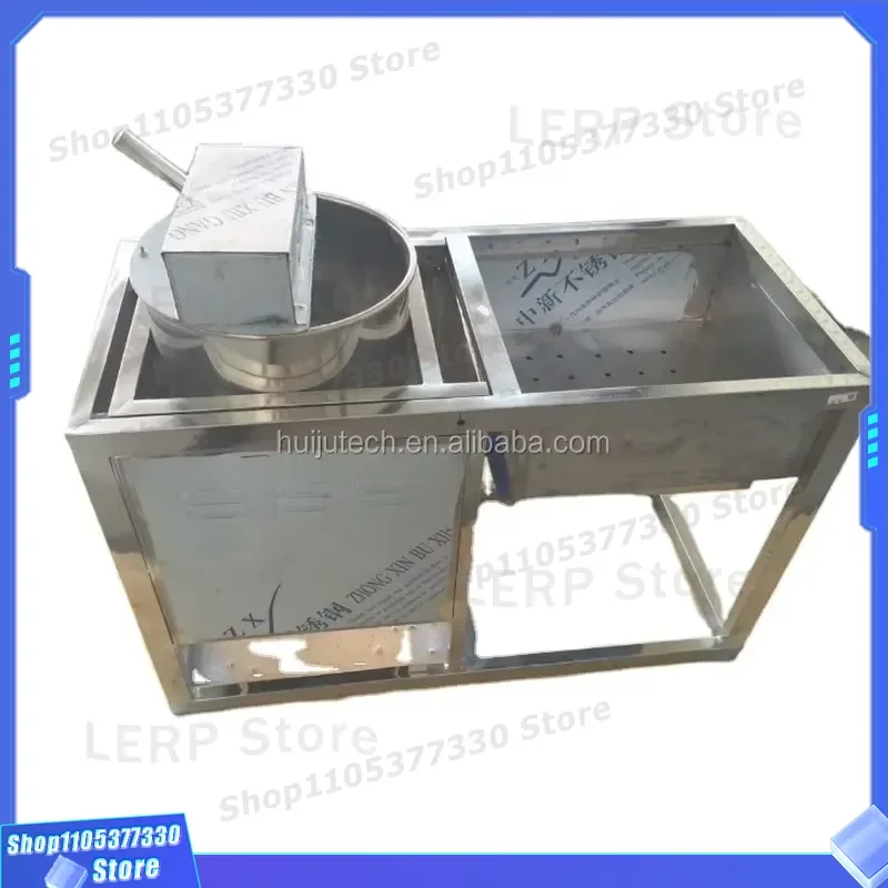 Commercial Manual Gas Popcorn Machine American Style Kettle Theater Snack Maker Stainless Steel Corn Popping Equipment for