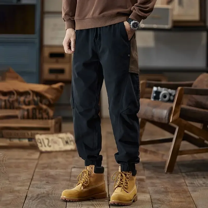 

Spring Summer Harem Black Trousers Man Stacked Designer Fashion Casual Techwear Cheap High Quality Nylon Emo Cargo Pants for Men