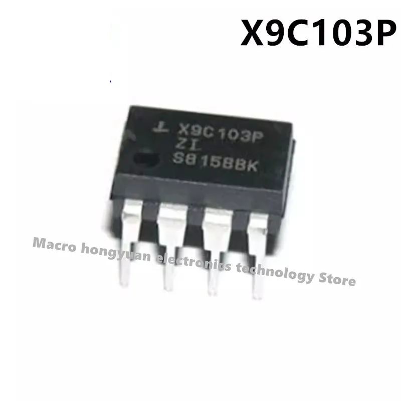 10adet X9C103P X9C103PIZ Direct plug-in DIP8 digital potentiometer IC chip