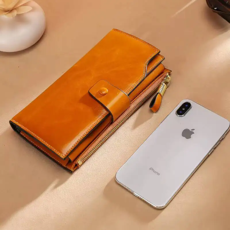 MOTAORA Luxury Women Wallets Genuine Leather Purse Prevent RFID Woman Multi-layer Card Long Ladies Wallet 2025 New Phone Bag