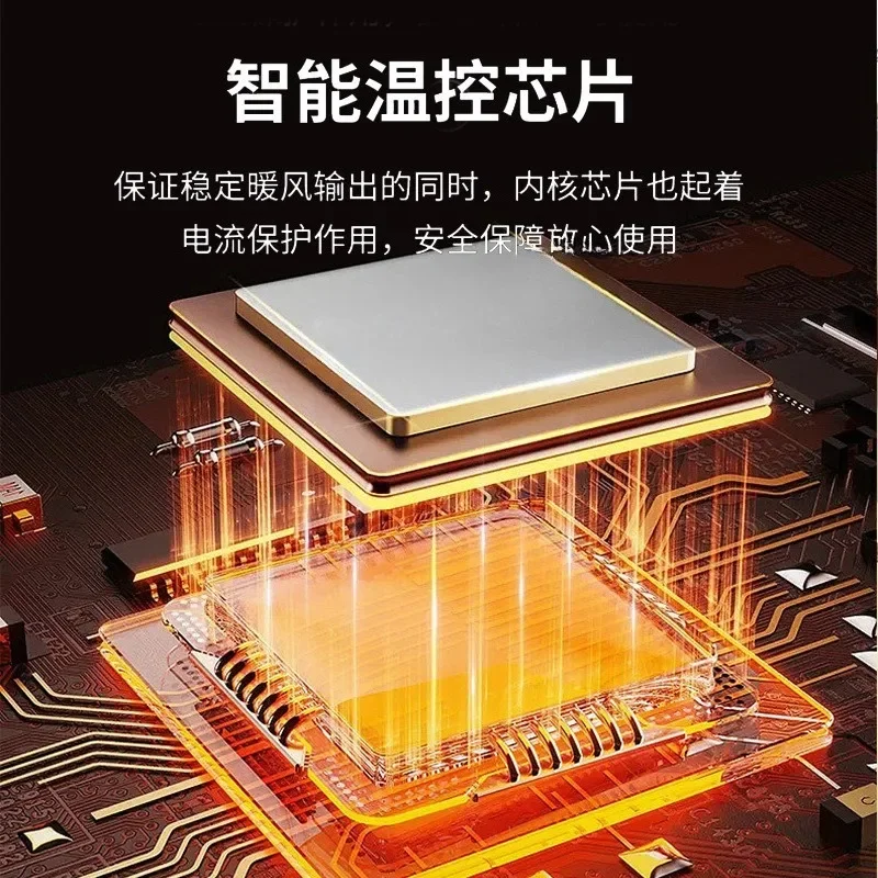 Desktop Home Bathroom Bedroom Heater Air Circulation Instant Heating 2000W