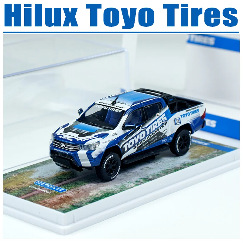 

Tarmac Works 1/64 GR YARIS Hilux TOYO TIRES, игрушка из сплава, автомобиль, литая под давлением металлическая модель, подарки