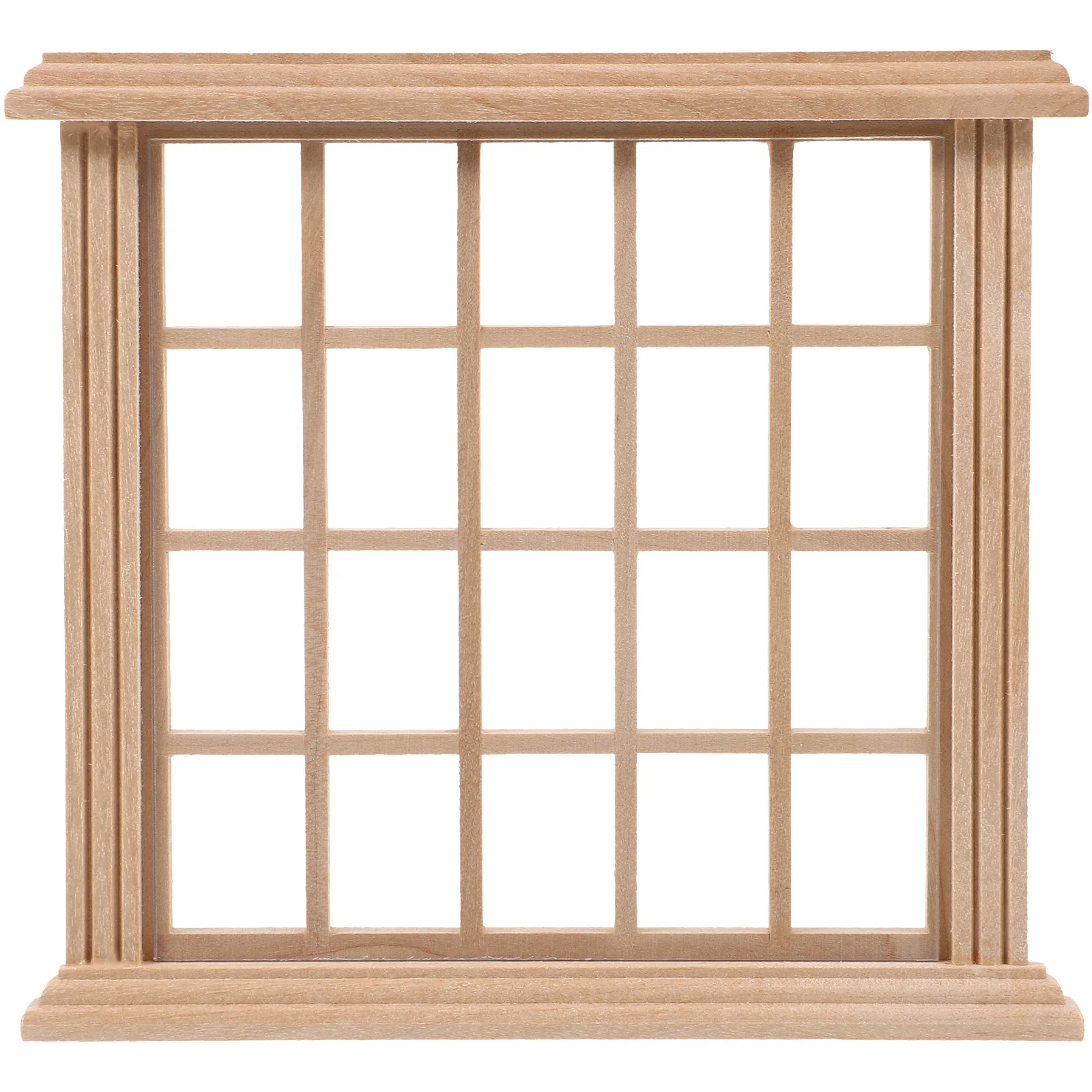 House Wooden Windows Mini Frame Adornment Miniature Outdoor Tools Accessories Small