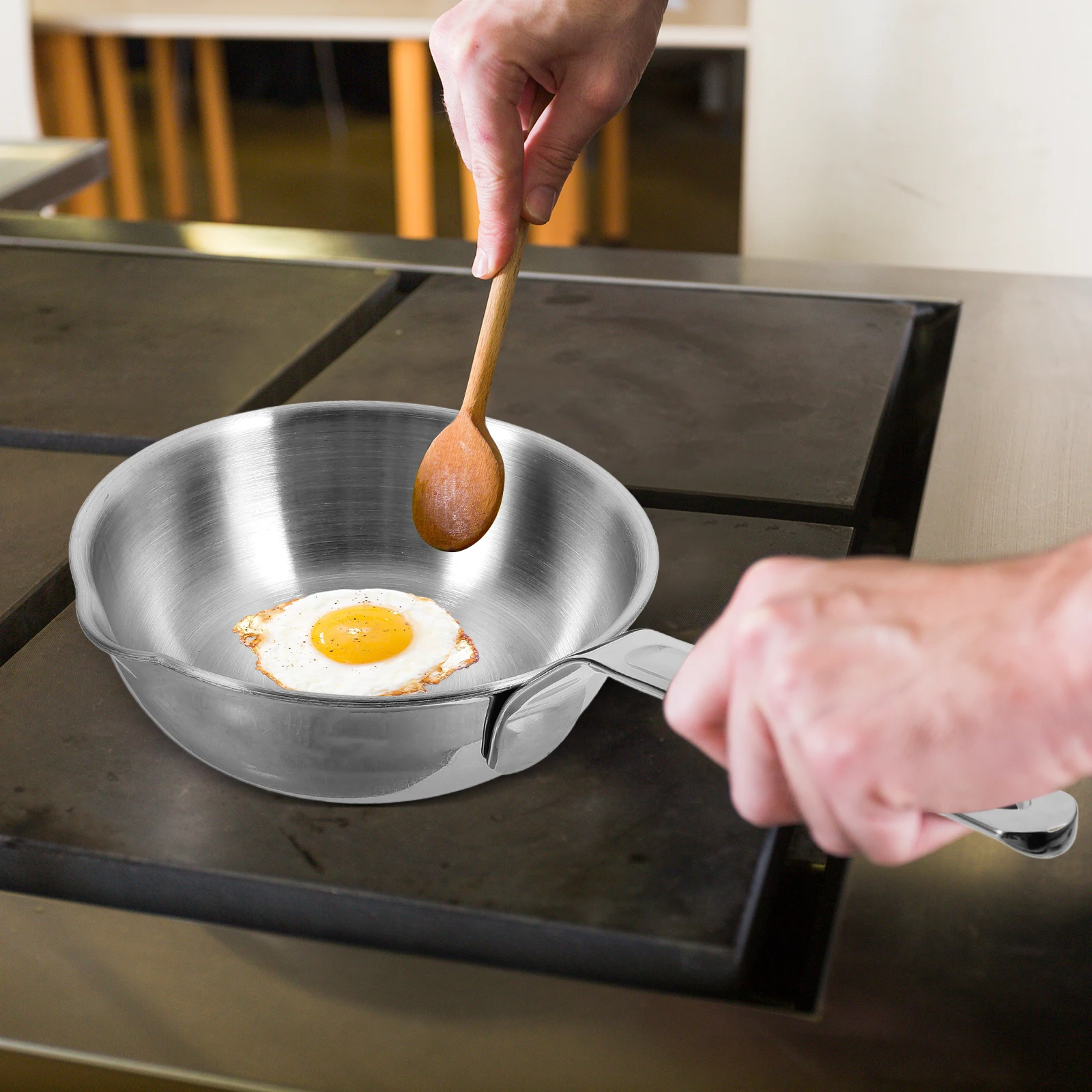 

316 Stainless Steel Frying Pan Nonstick Japanese Egg Griddle Mini Sauce Pan Butter Melting Small Fry Kitchen Cookware