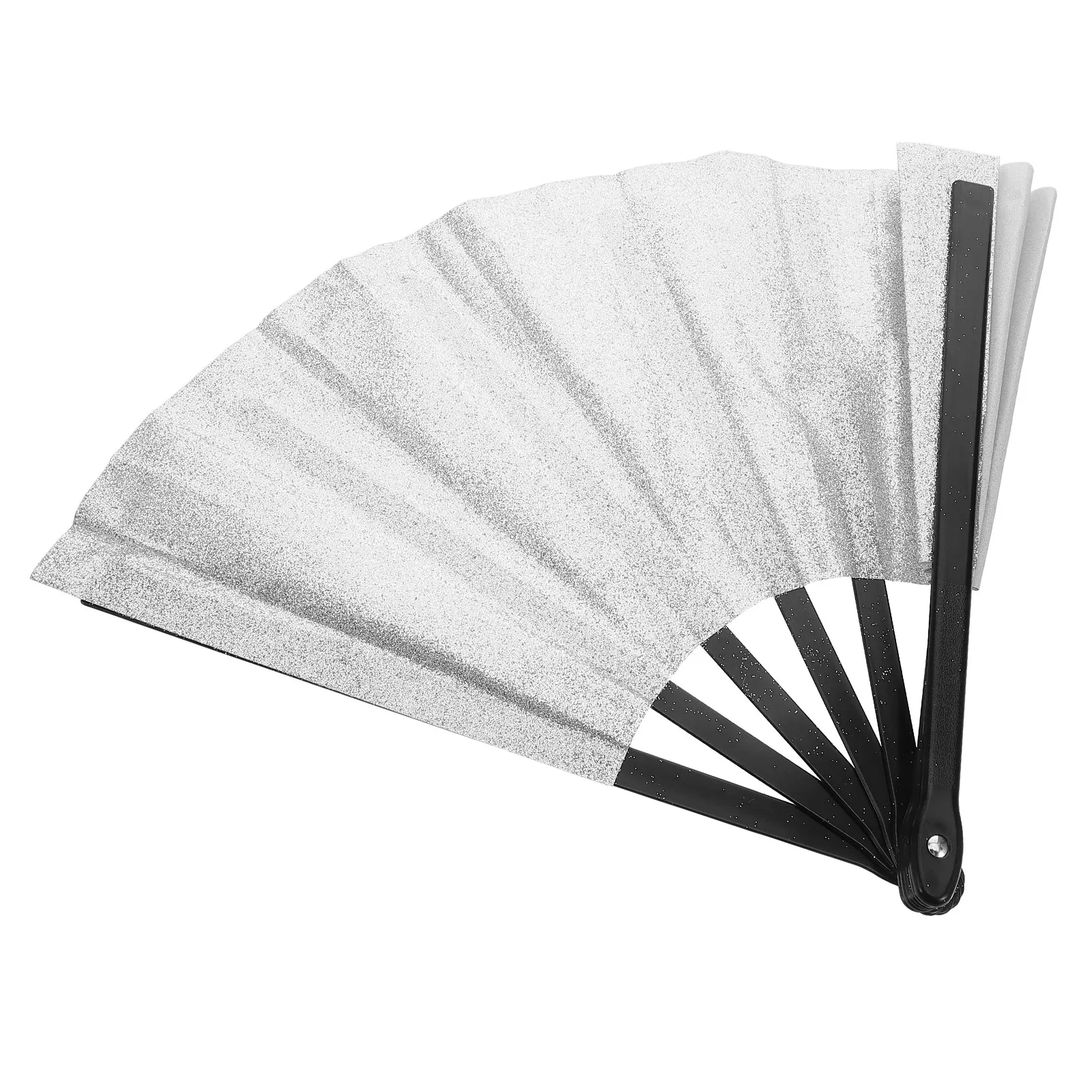 Glitter Hand Fan Foldable Sparkling Surface Comfortable Grip Stylish Vintage Inspired Fan for Wedding Party Rave Festival Use