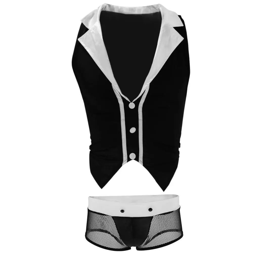 ชุดทักซิโด้ผู้ชาย ชุดชั้นในเซ็กซี่ ชุดแสดงบนเวที ชุดเต้นรำผู้ชาย สำหรับคอสเพลย์และงานปาร์ตี้