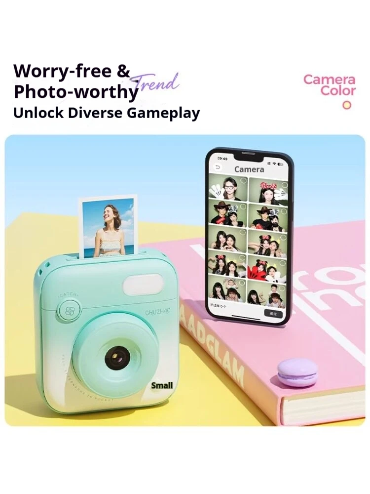 CHUZHAO X1 Instant Camera Prints Photos Directly 16GB Card Inkjet Digital Portable Small Camer Custom Girl Cameras Birthday Gift view 6