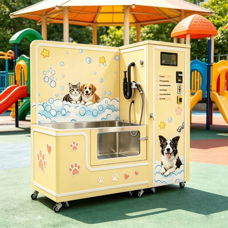 FL Customized size Self-service dog washing machine Hygienic and convenient intelligent solution Pet cleaning business