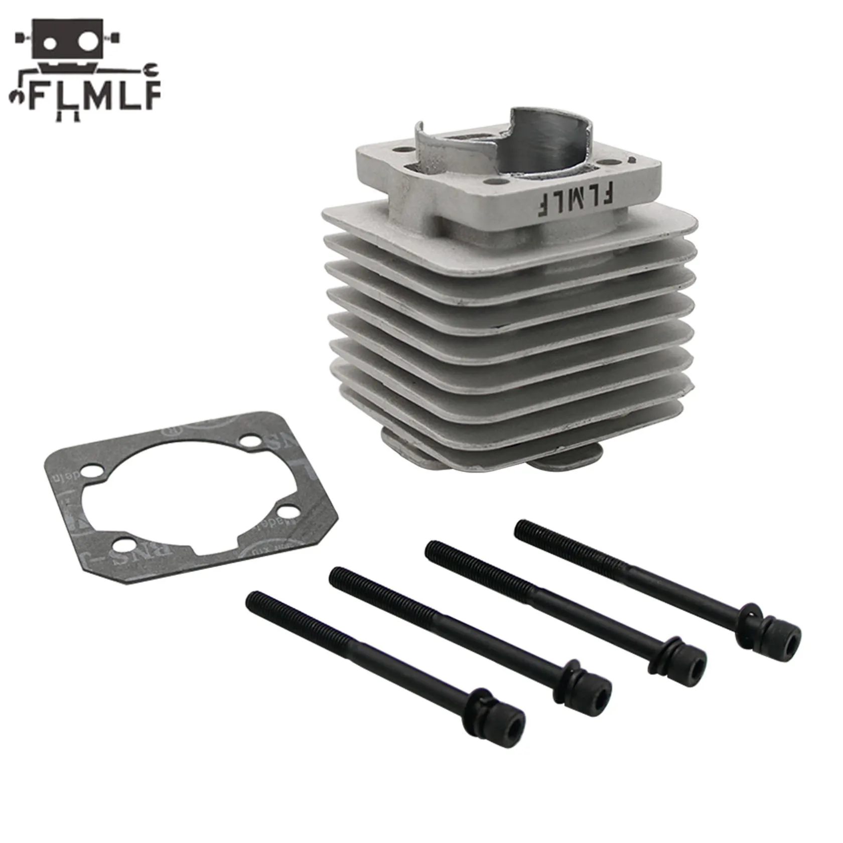 FLMLF 4 Bolt 29CC or 32CC Cylinder Kit of Reed Case Engine for 1/5 Hpi Rofun Km Rovan Baja LT MCD DBXL FG GoPed Redcat Rc Parts