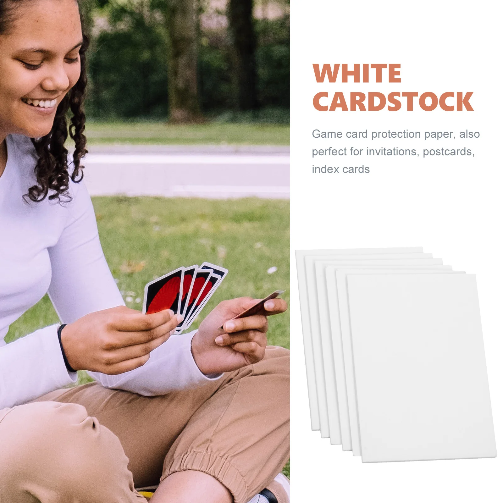 

30Pcs Thick White Cardstock Game Card Protection Covers Blank Hard Card Stock for Crafting DIY Projects Postcards Index Cards