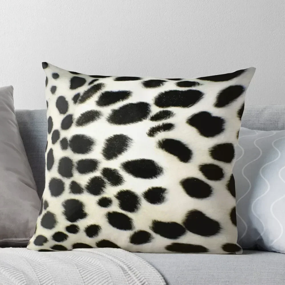 

Dalmation Fur Texture Black and White Throw Pillow autumn pillowcase Sitting Cushion pillow