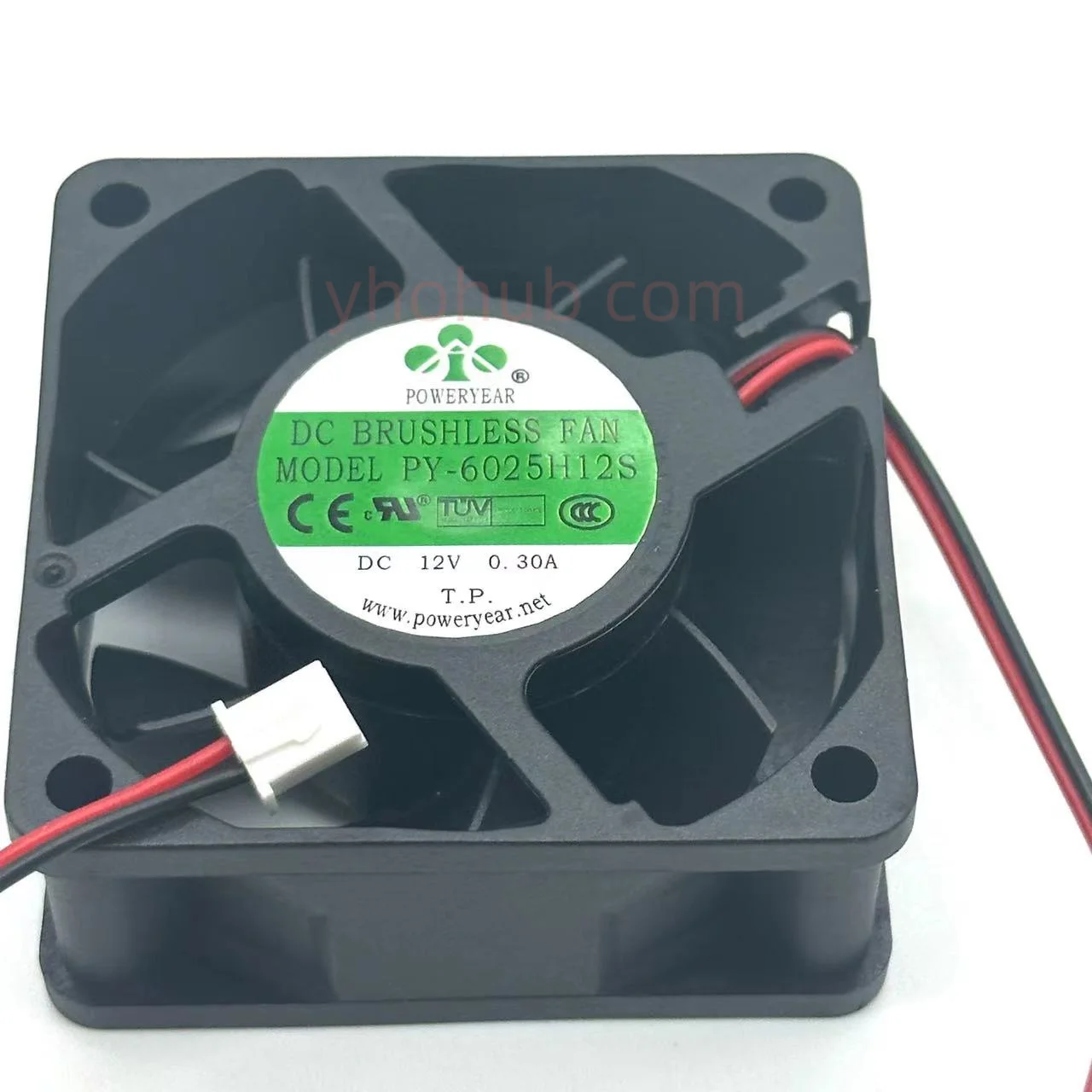 

PY-6025H12S DC 12V 0.30A 60x60x25mm 2-Wire Server Cooling Fan