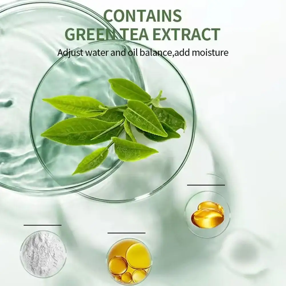 Té verde de berenjena para limpieza profunda, aceite de Control de equilibrio profundo sólido, cuidado antioxidante, encoge los poros de limpieza facial, 60g, D6d7