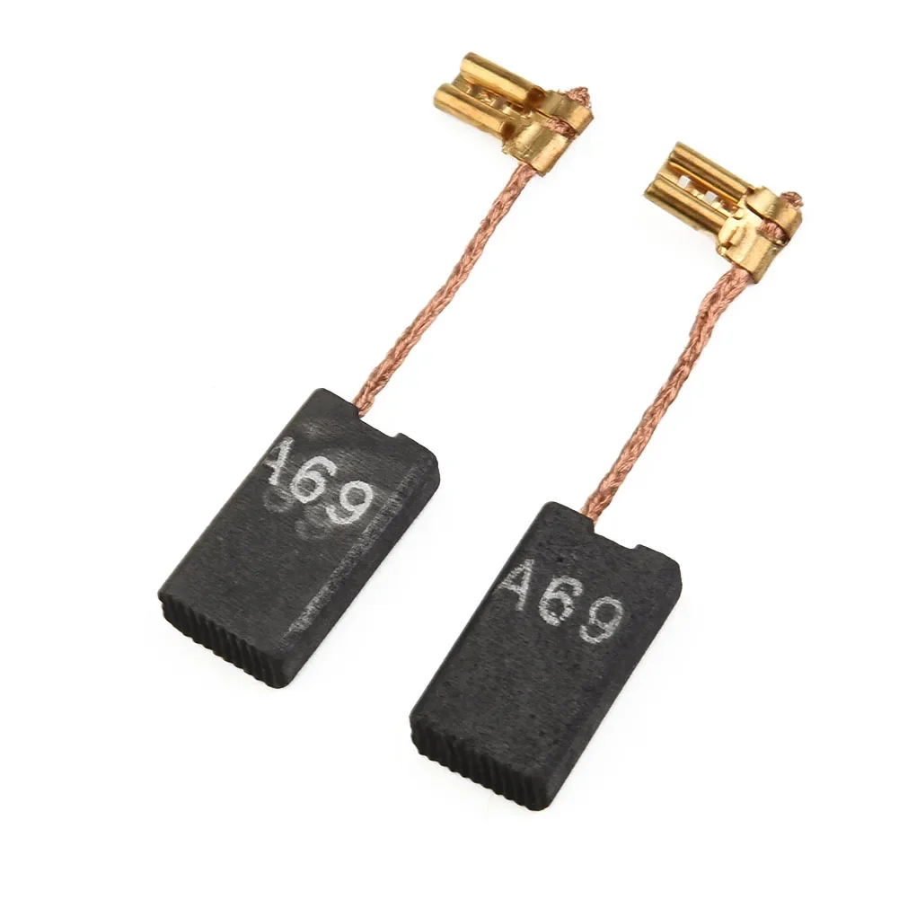 Carbon Brush Carbon Brushes For GSH38 GBH5-40D A69 Metal Parts 1 Pair Set 22.9*12.2* 6.1mm Carbon For Bosch GBH5400 Accessories