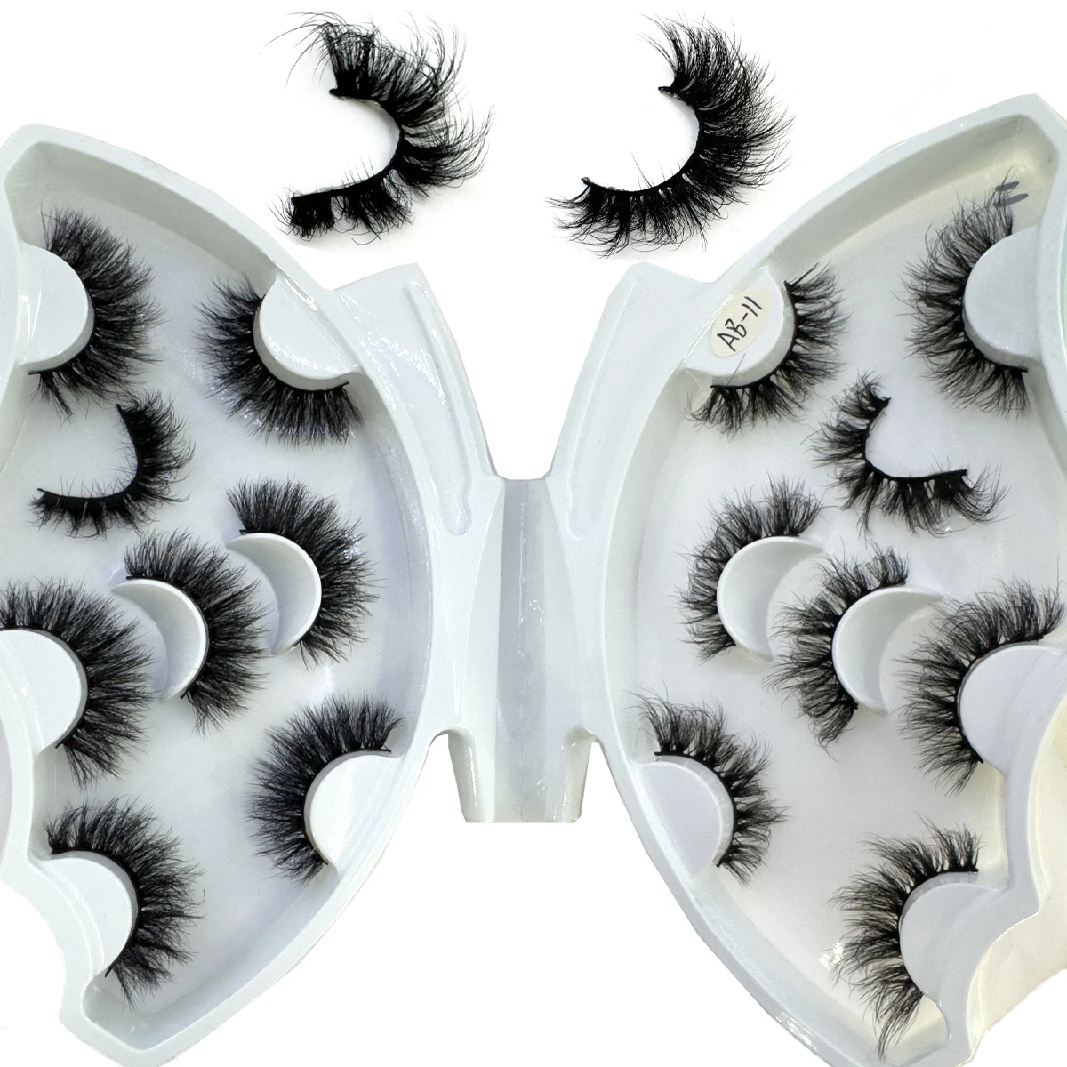 HBZGTLAD 8 ペア 3D 人工ミンクまつげソフトつけまつげ交差乱雑な厚いまつげ拡張メイクつけまつげ