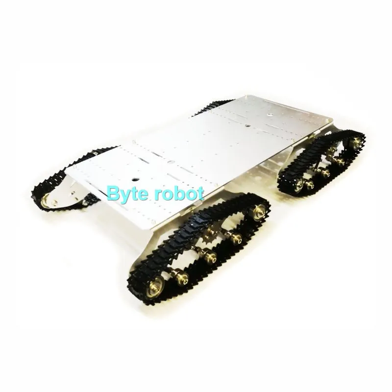 10 كجم تحميل TS900S جميع المعادن 4WD هيكل خزان مجنزرة مع محرك التشفير تجميعها للبرمجة سيارة روبوت كبيرة هيكل خزان مع جهاز للتحكم عن بُعد