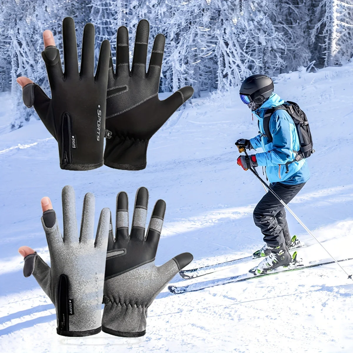 Winter Radfahren Handschuhe Wasserdichte Thermische Fahren Motorrad Ski Handschuhe Winddicht Anti-slip Touchscreen Warme Fahrrad Handschuhe
