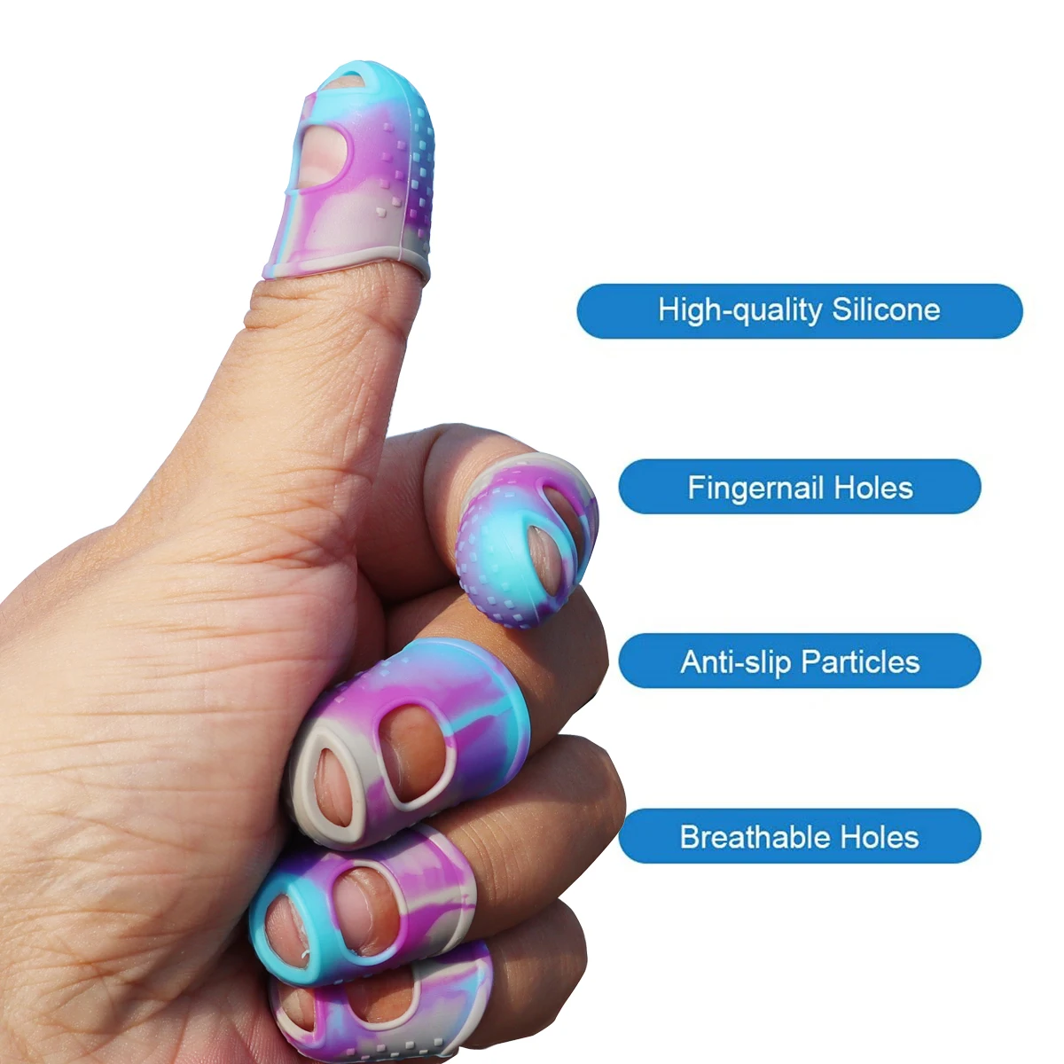 10/20 Pair Guitar Silicone Finger Cots,Wax Smoking Finger Cots,Heat Resistant, Scratch Proof, for Guitar And Manual Handling