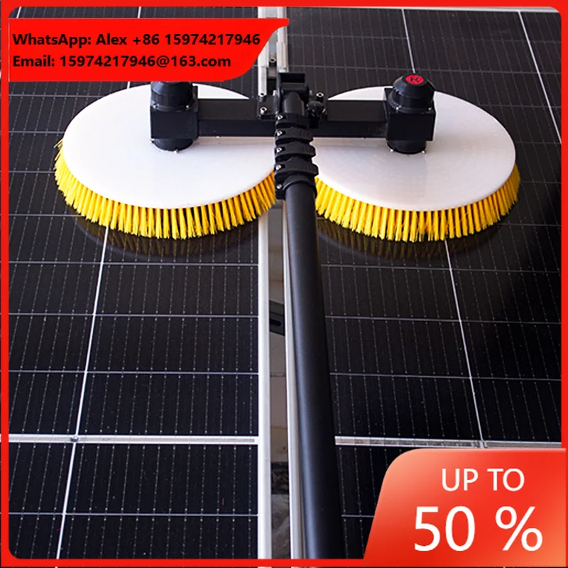 Manufacturer's Electric Solar Panel Cleaning Brush Telescopic Plastic Eco-Friendly Photovoltaic Panel Cleaning Tool JXY Brand