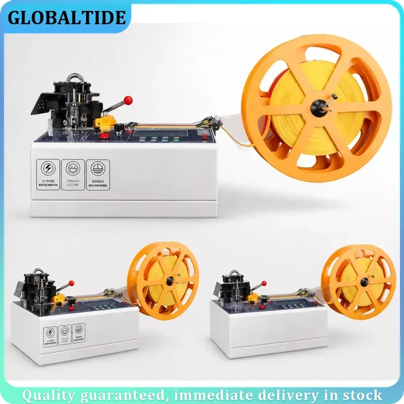 988T Automatic Hot Cold Cloth Belt Cutting Machine Non Woven Ear Tape Webbing Elastic Band Cutter Safety Goggles Strap