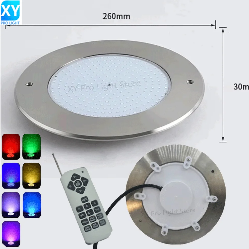 

55W LED Swimming Pool Light IP68 Waterproof Outdoor Embedded 25W 30W 35W 45W RGB UnderWater Light Pond Led Piscina Luz Spotlight