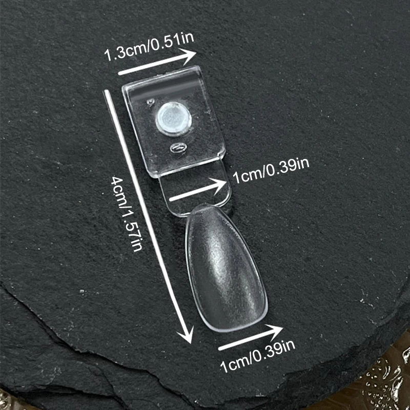 24pcs Practice Magnetic False Nail Tip Display Clear Natural Color Card Polish Gel Stand Board Nail Palette Manicure Nail Glue