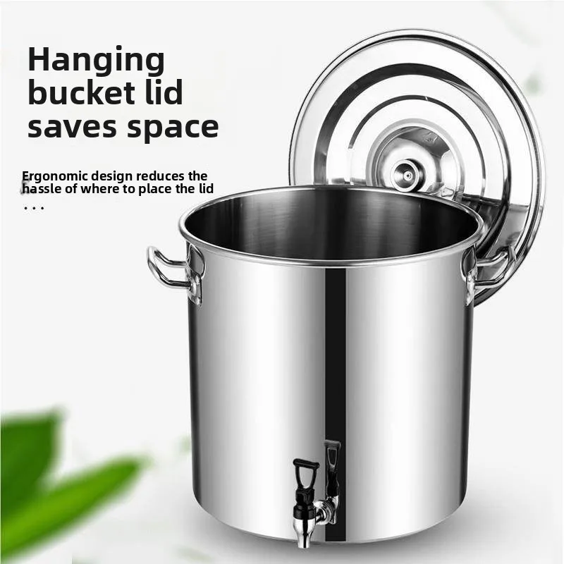 

Commercial ade Large Capaci Stainl Steel Tea Water Buet with Tap Cover for Busin Use And Fly Use