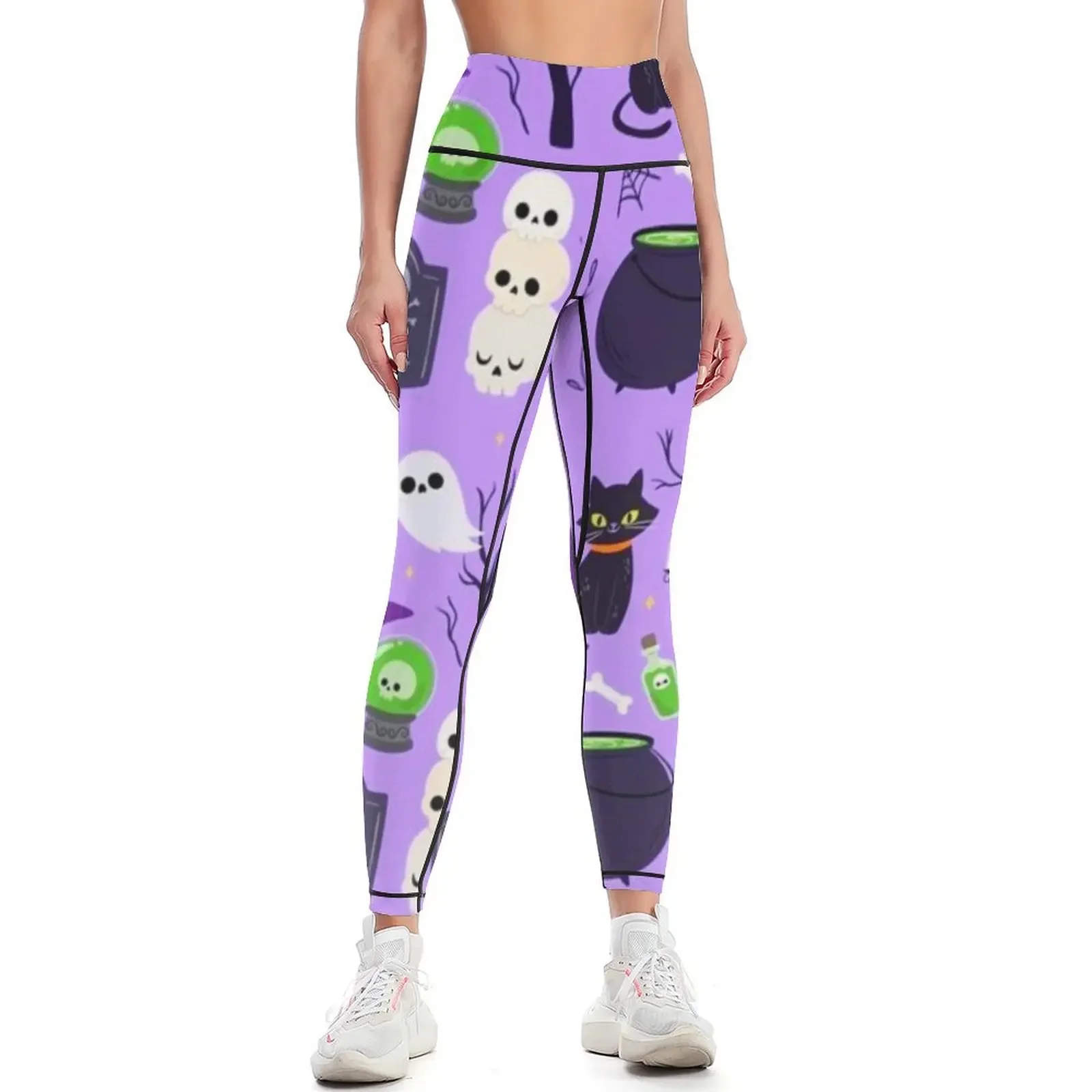 

Хэллоуин ведьмы череп тыква узор леггинсы спортивная одежда для фитнеса женские колготки леггинсы для фитнеса женские леггинсы