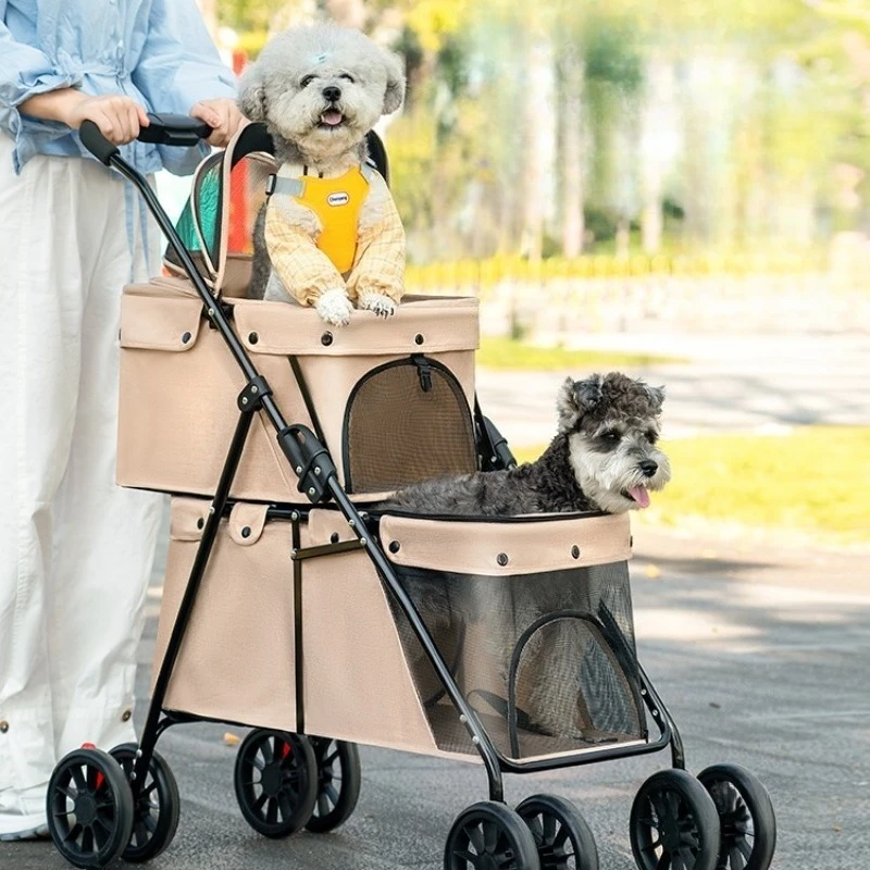 Foldable portable cat dog dog outdoor trolley